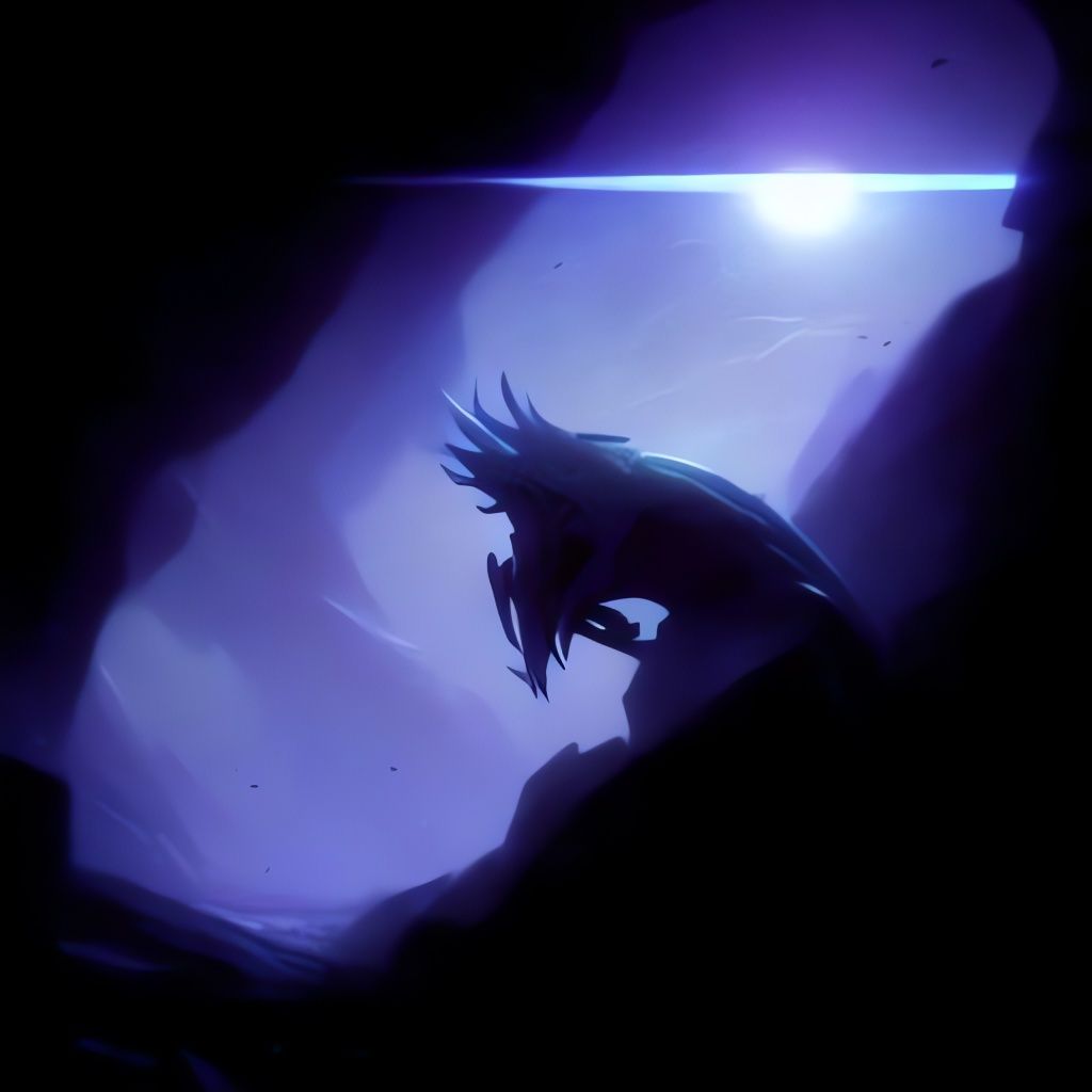 Hopeful Figure in Murky Blue Hues, Rutkowski Style