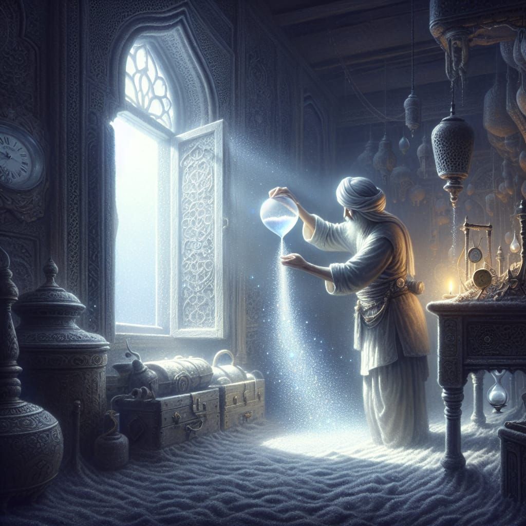 South Asian Watchmaker Creating Stardust Hourglass