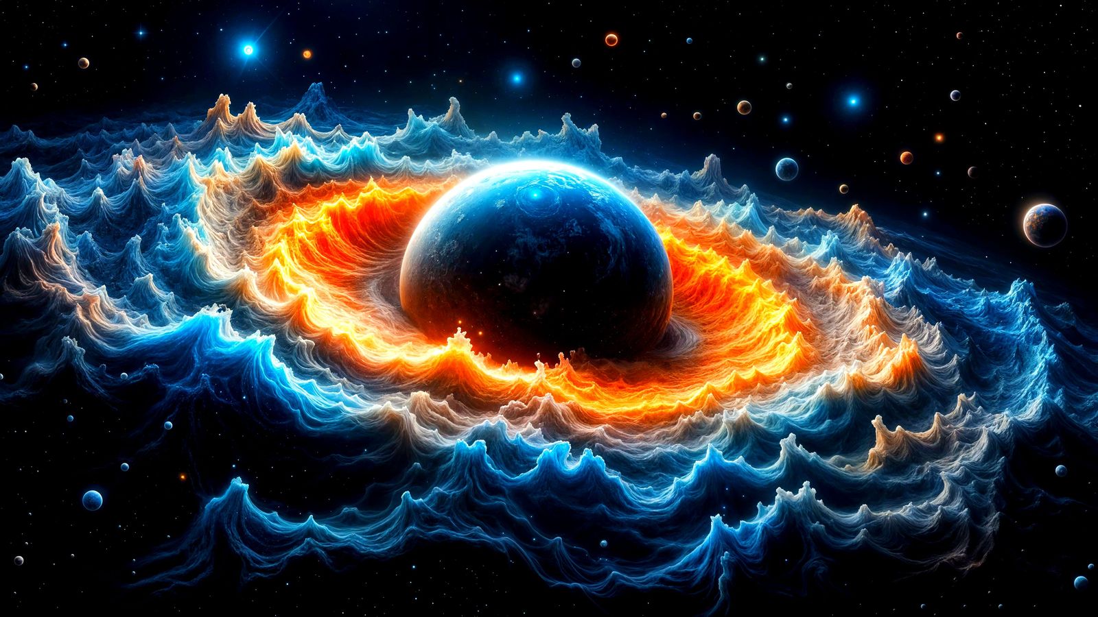 Galactic Water Worlds in Cosmic Space