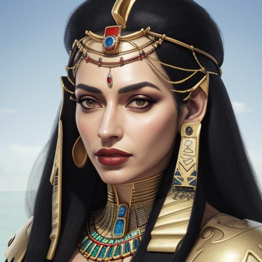 Photorealistic Portrait of an Egyptian Queen