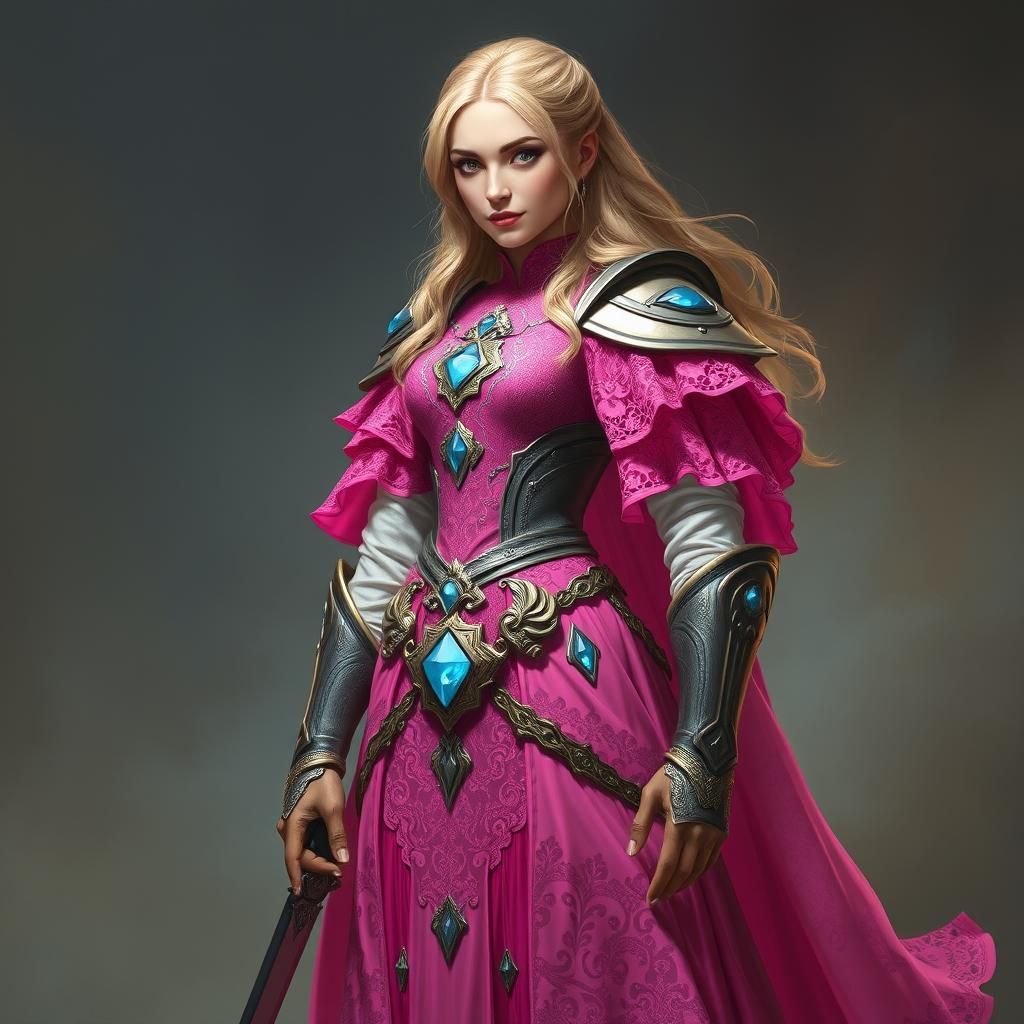 Isabella the Valiant: Rook in Pink Gown