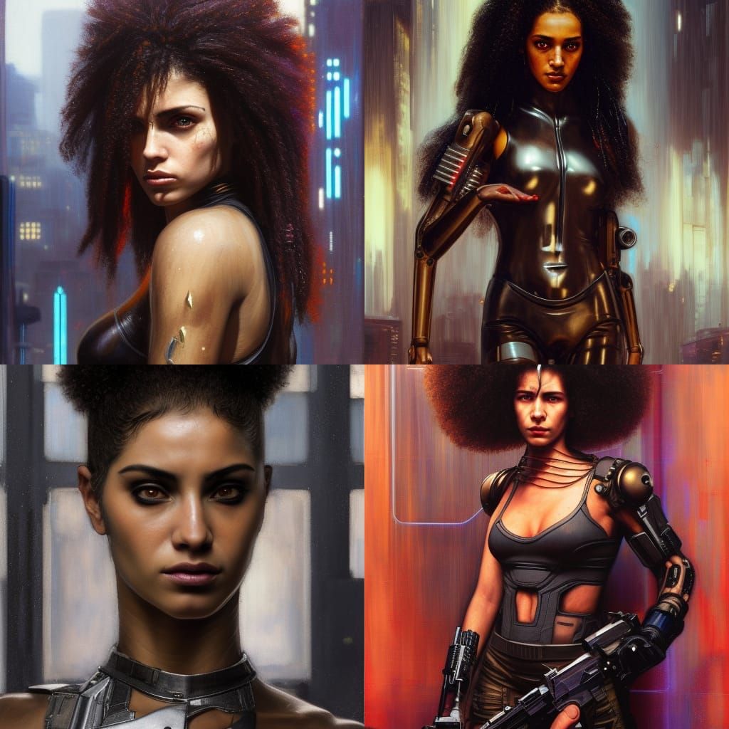 Cyberpunk Punisher: Orientalist Portrait in Dieselpunk Style