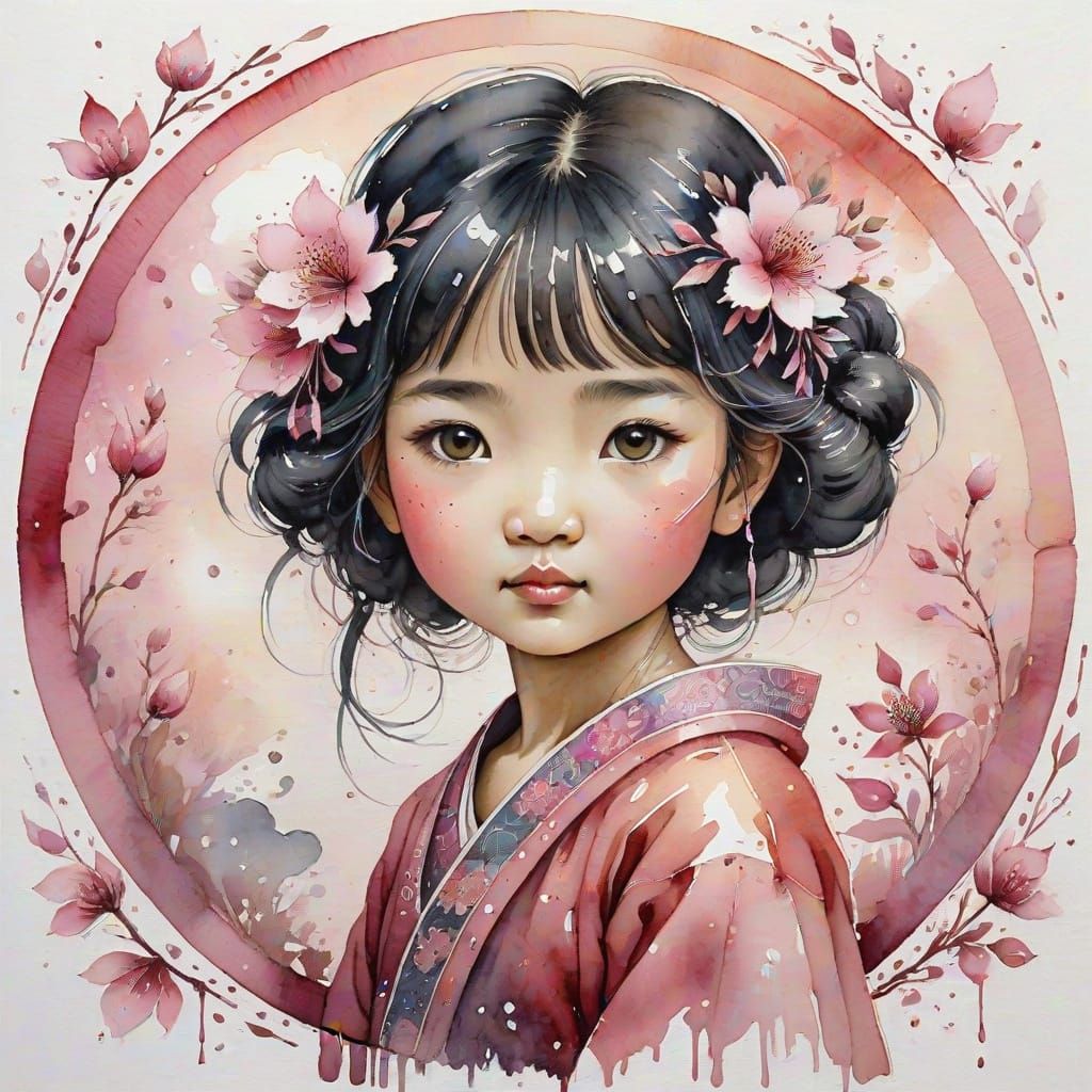Little oriental girl