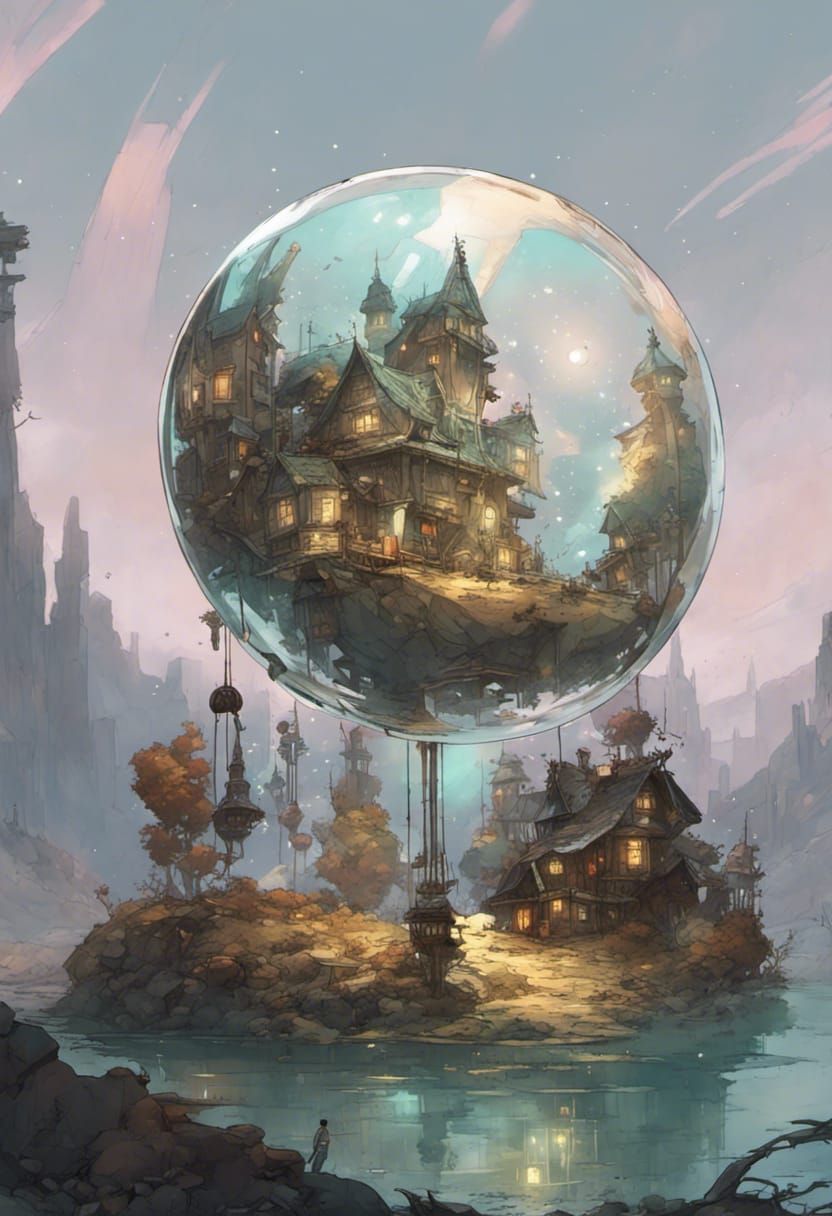 Orb in Space: Digital Art by Rutkowski