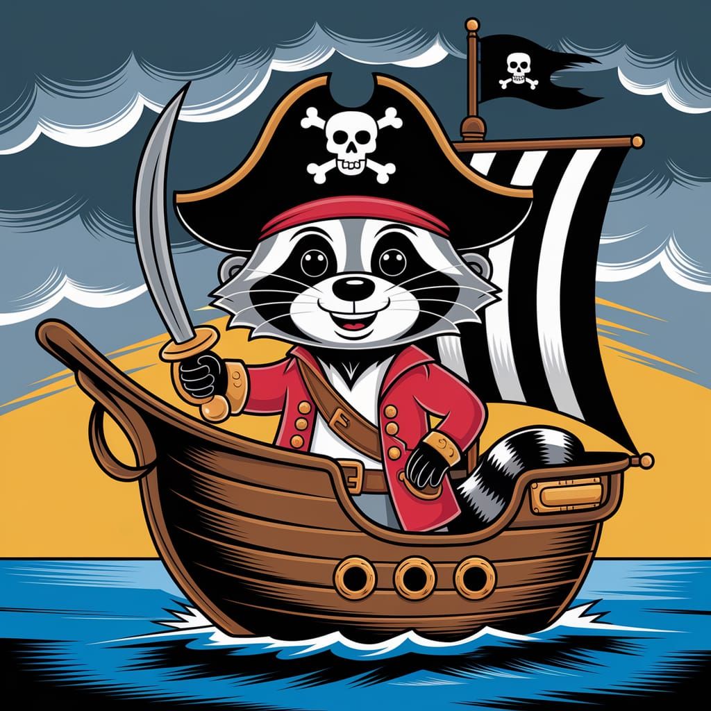 Racoon pirate