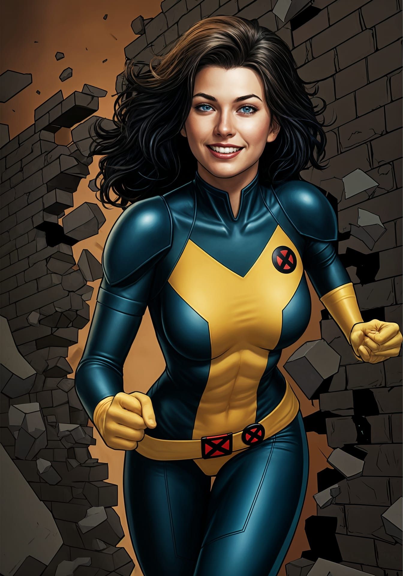X-Men's Katherine Pryde Running Through a Wall