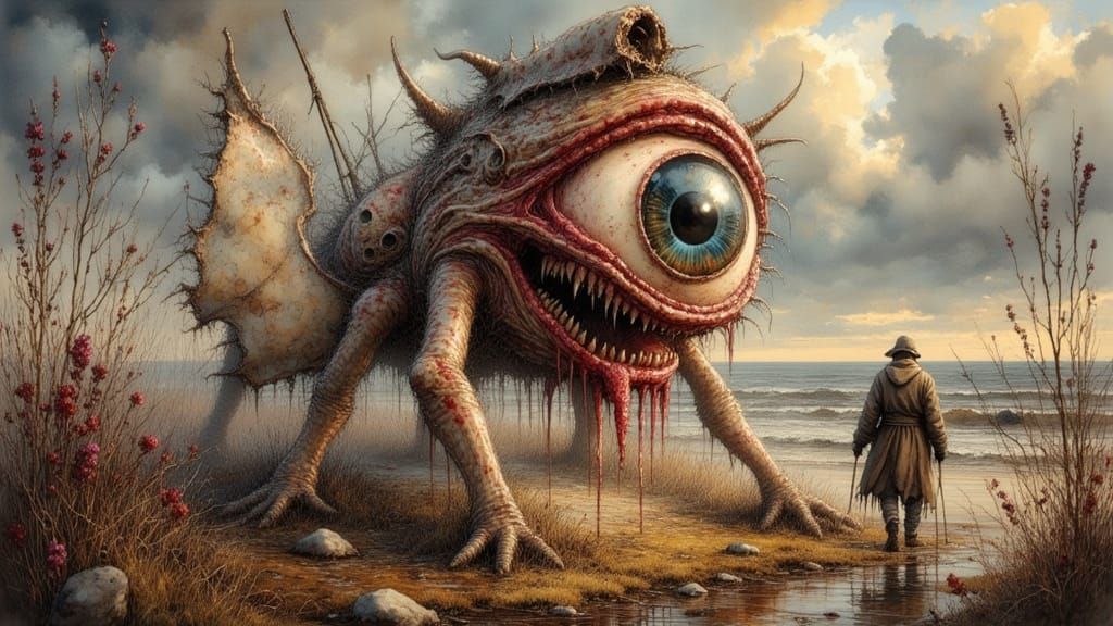 Visceral Biomechanical Eyeball Horror