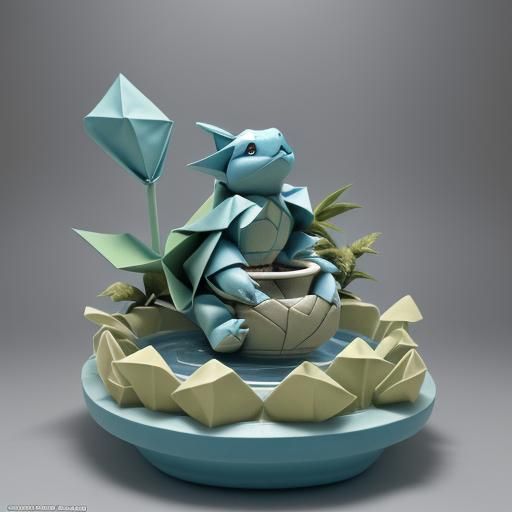 Squirtle's Papercraft Zen Fountain