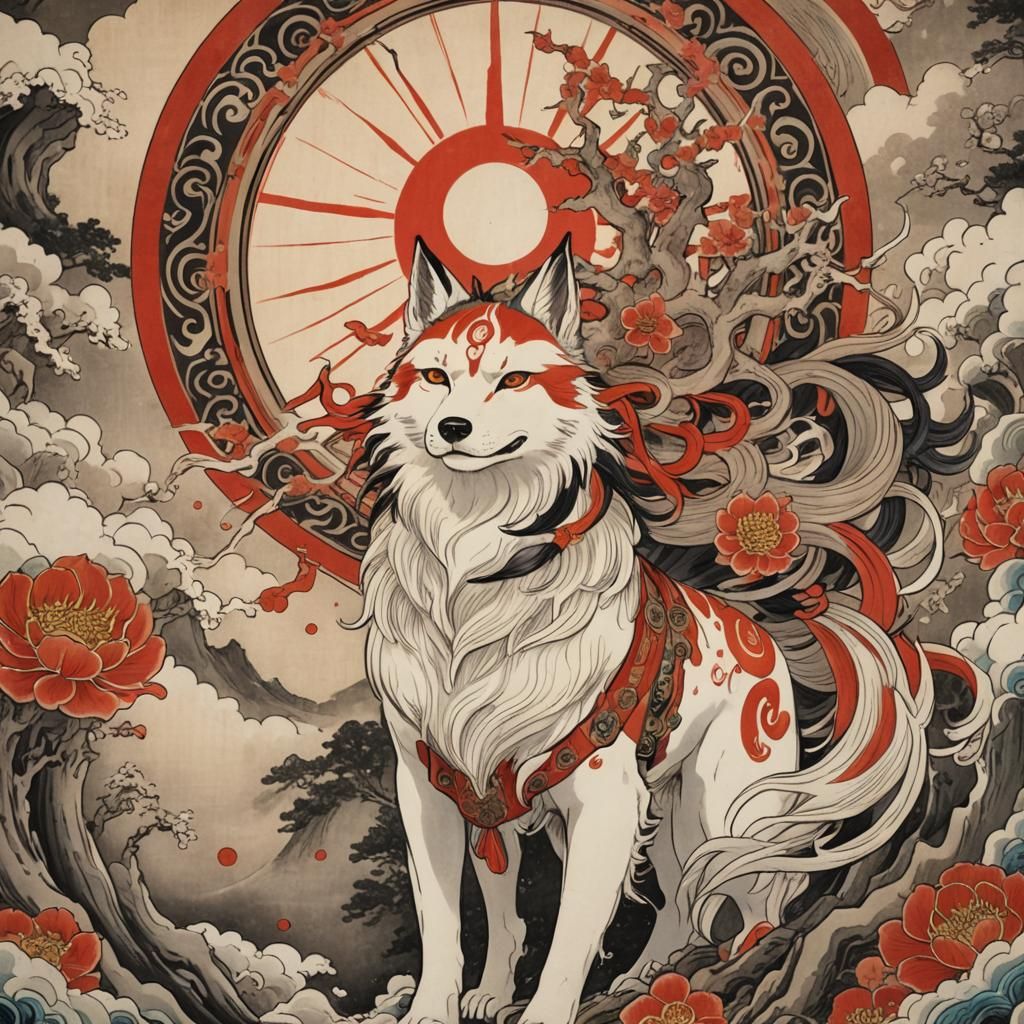 Amaterasu-Ōmikami, wolf shape