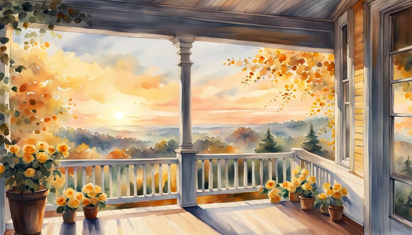 💛roses and yellow autumn leaves