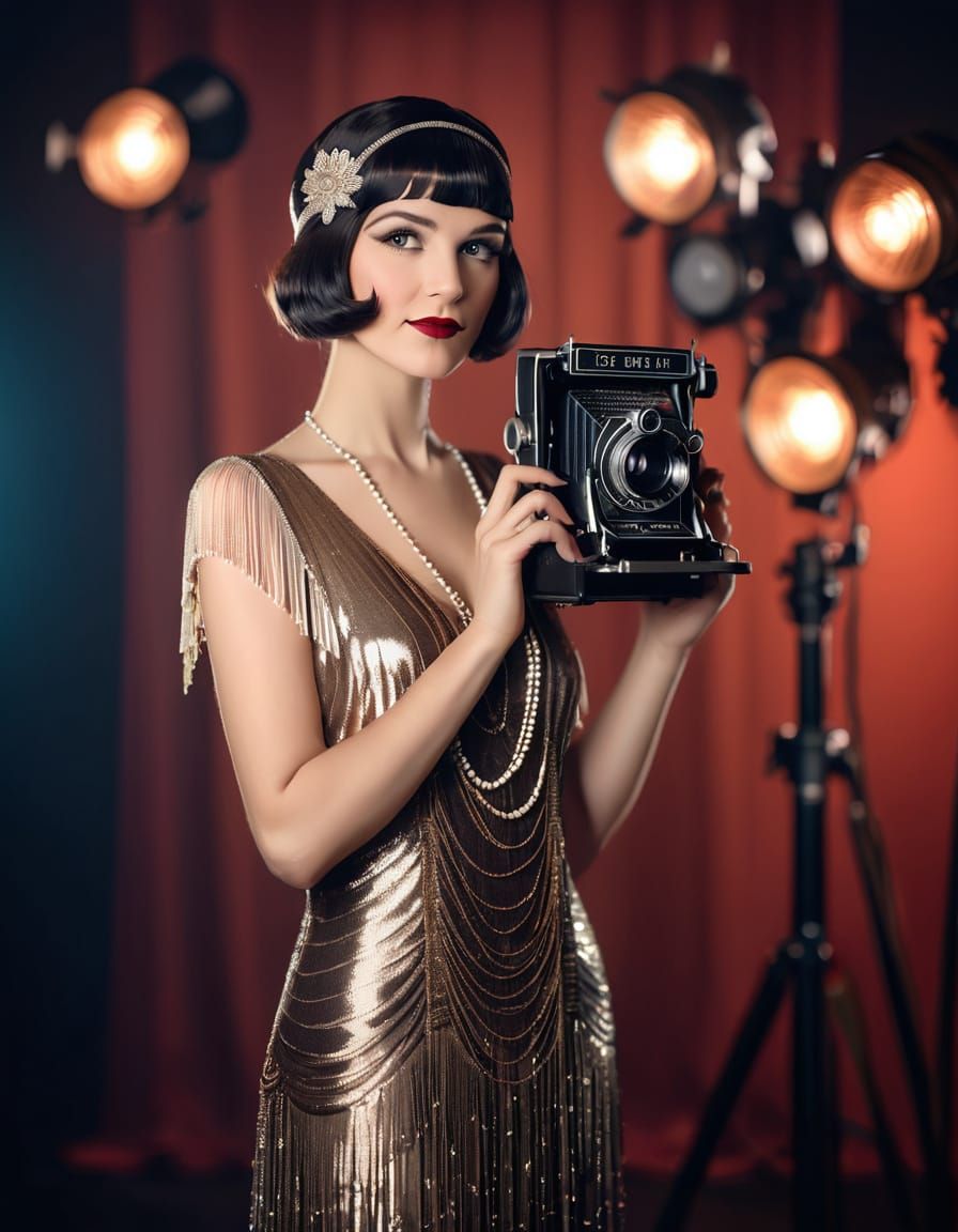 Vintage Photography Studio Scene for World Photography Day