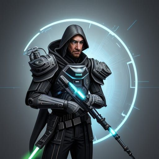 Intricately Detailed Lightsaber Hilt with Resonant Energy Ch...