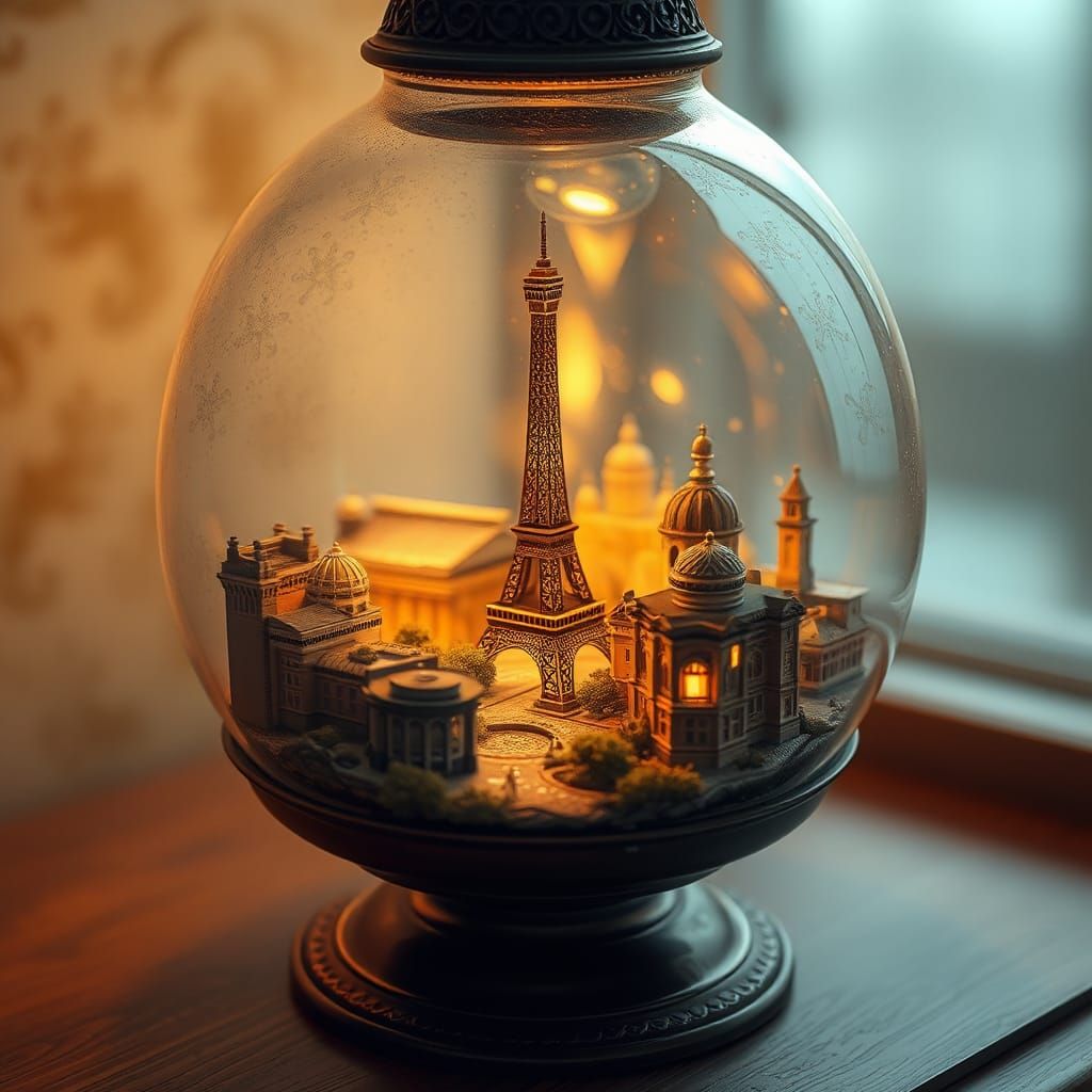 Enchanted Paris in an Antique Night Light