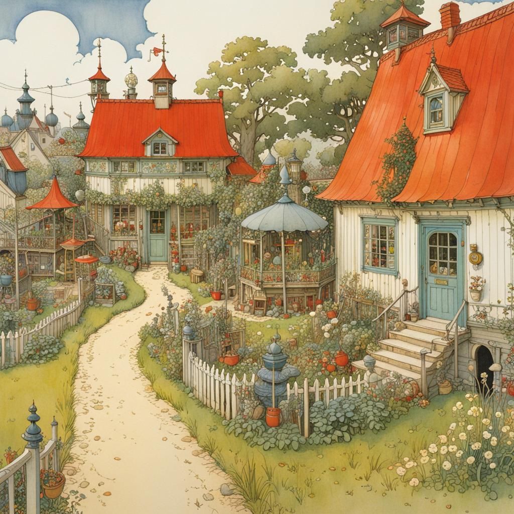 Enchanted Garden: Hyperdetailed Whimsical Illustration