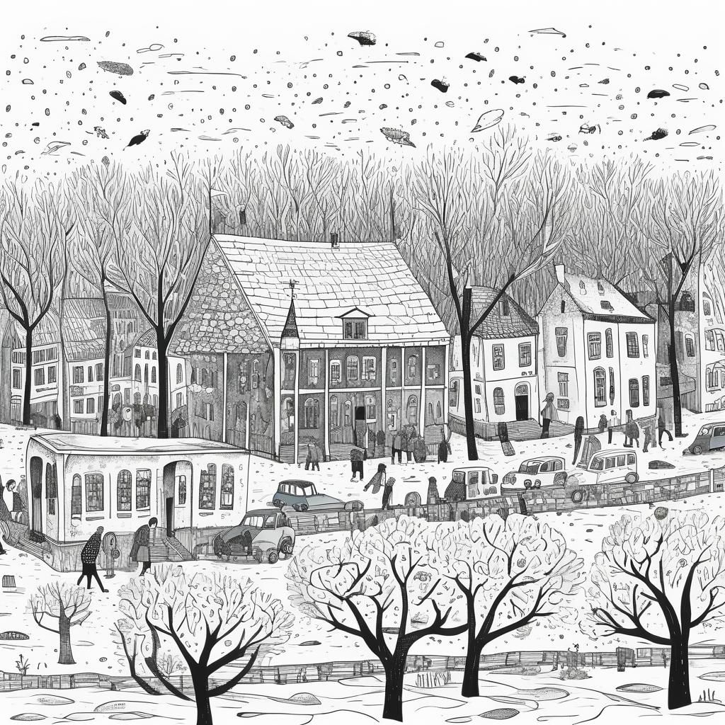 Gloomy Sunday: A Desaturated Illustration of Melancholy