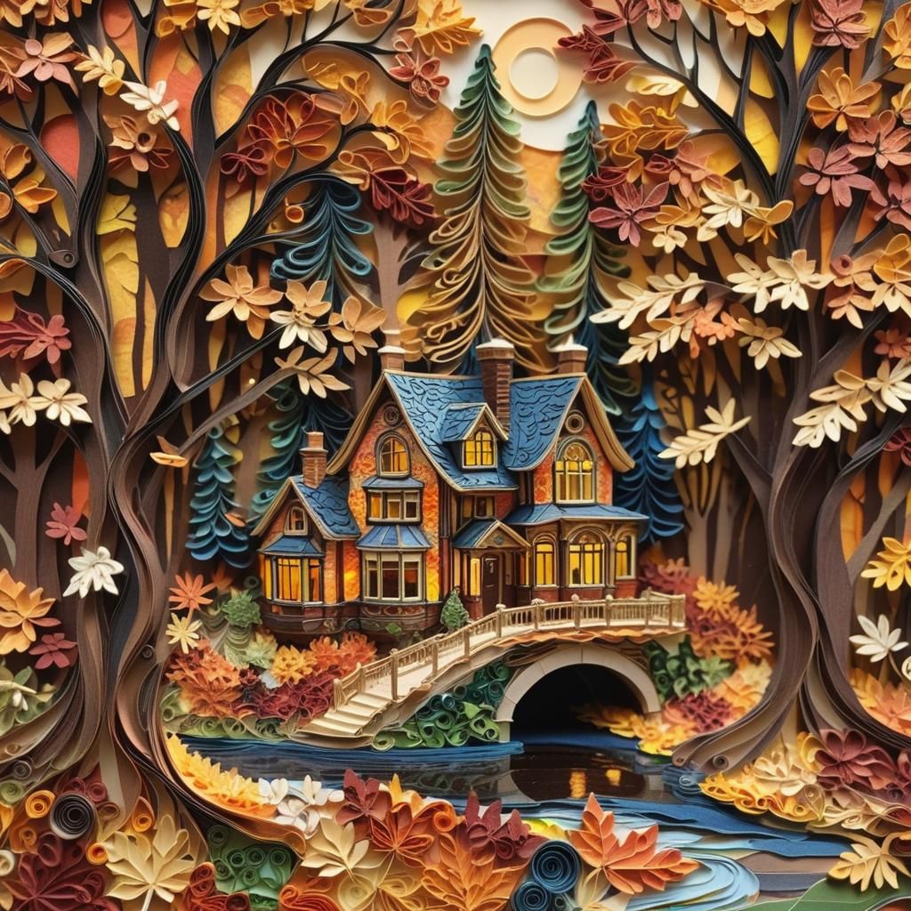 Victorian Dreamscapes in Quilling Art