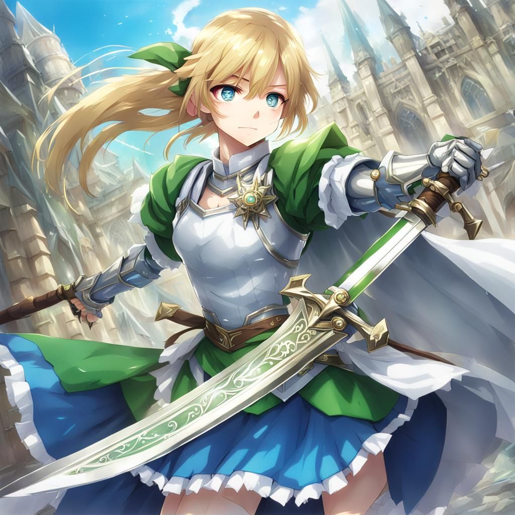 Armored Maid in Anime Style Fantasy World