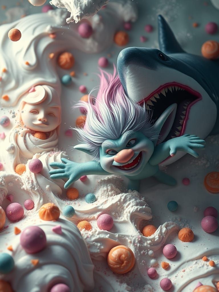 Troll's Sweet Escape: A Fantastical Matte Painting