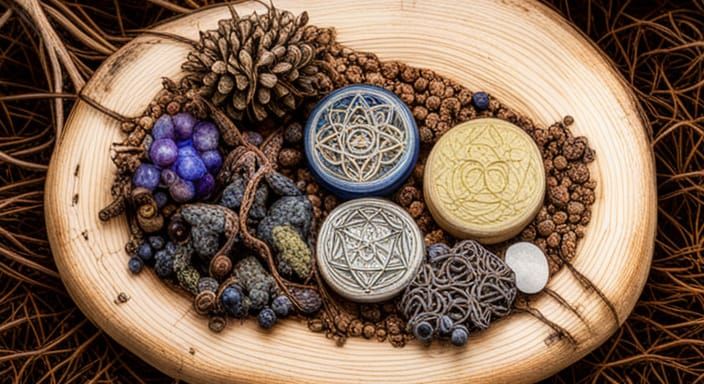 Gaia with Australian Flora and Protective Sigils