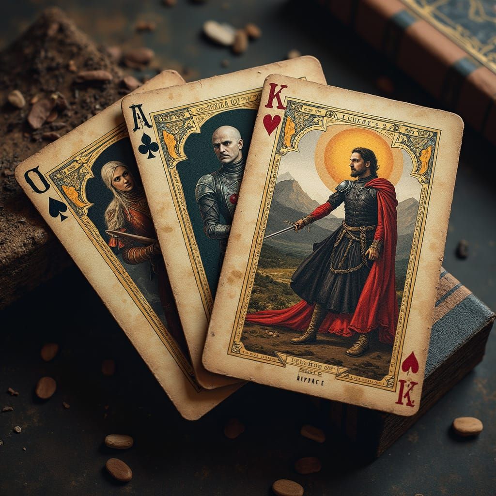 Medieval Fantasy Poker Cards in Grandiose Style