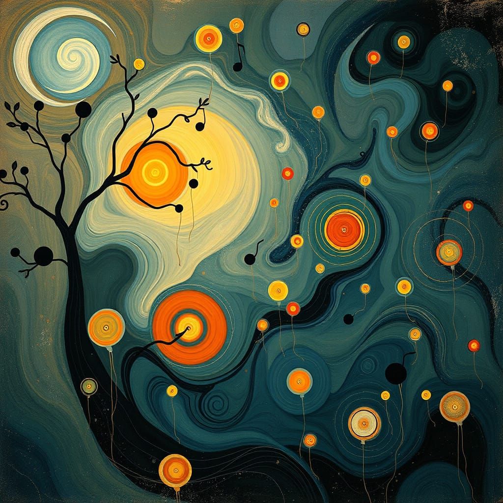 Ethereal Whispers in Vibrant Dreamscapes