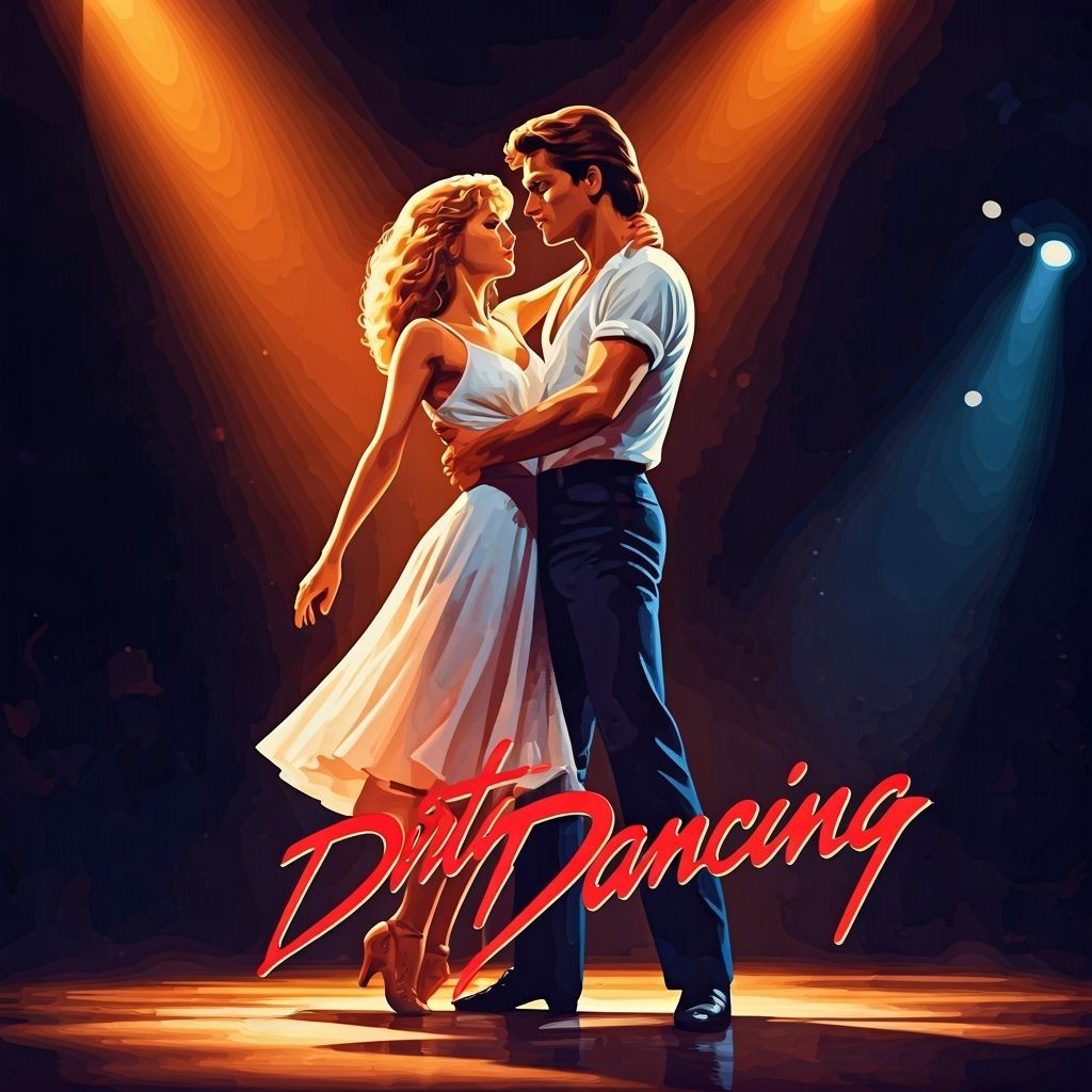 Dirty Dancing Lift Scene Retro Movie Poster