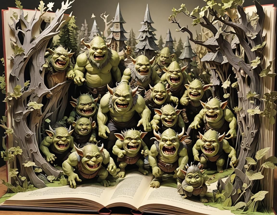 Ogre Pop-Up Book in 3D