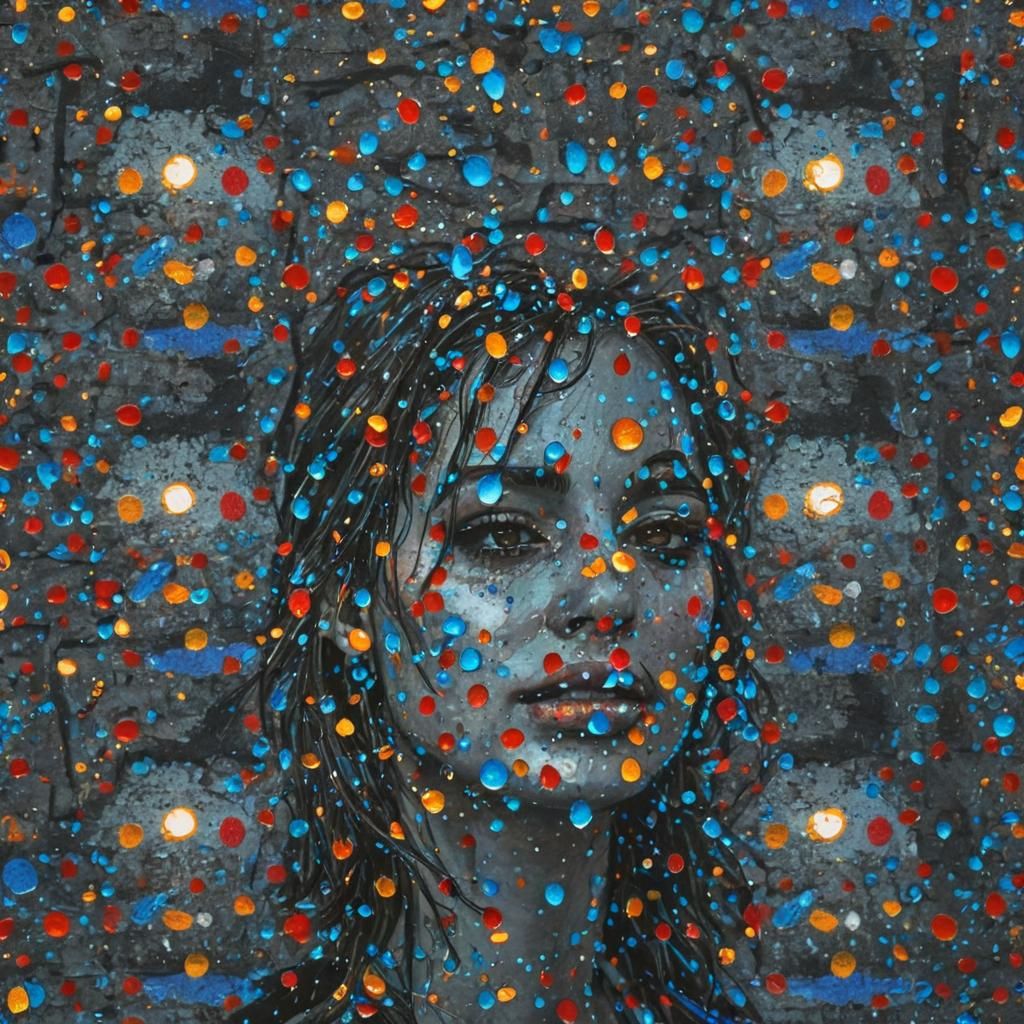 Pop Art Sunrise: Woman in Tears