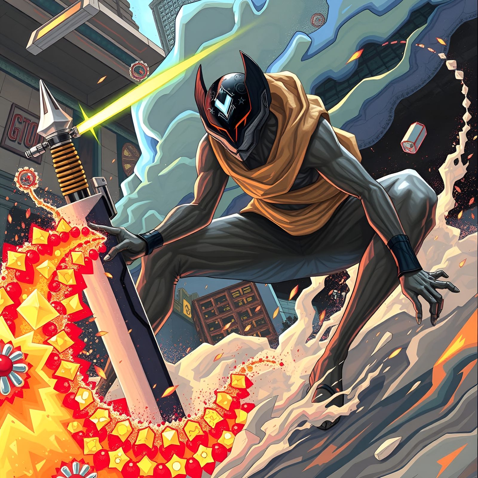 Abstract Emojis and Symbols Composition