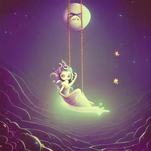 Cute Face in Pop Art Storybook Style