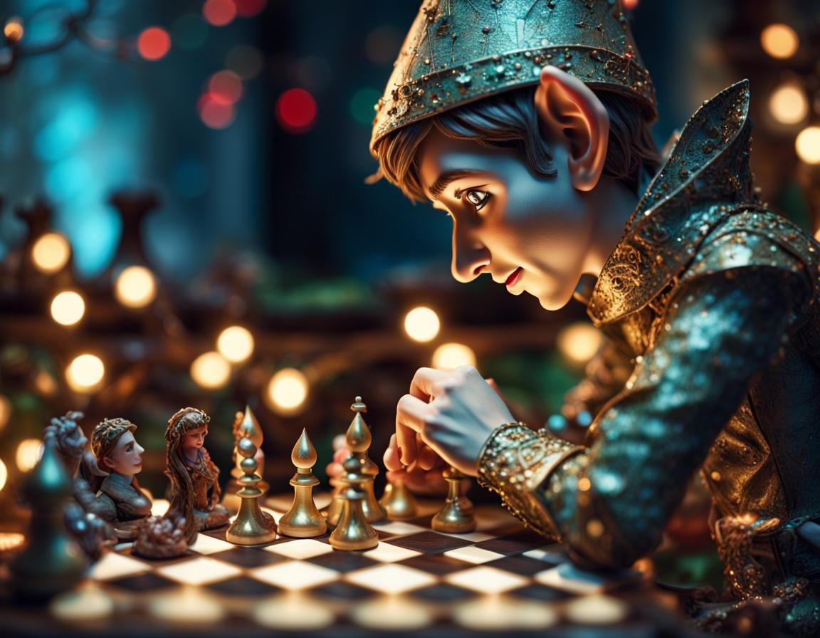 FAIRY LIGHTS - CHRISTMAS - Closeup of Elf on the Shelf playi...