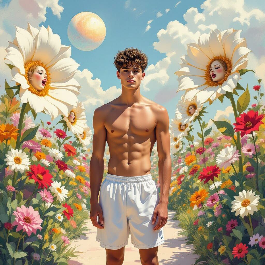 Surreal Alien Garden with Singing Flowers