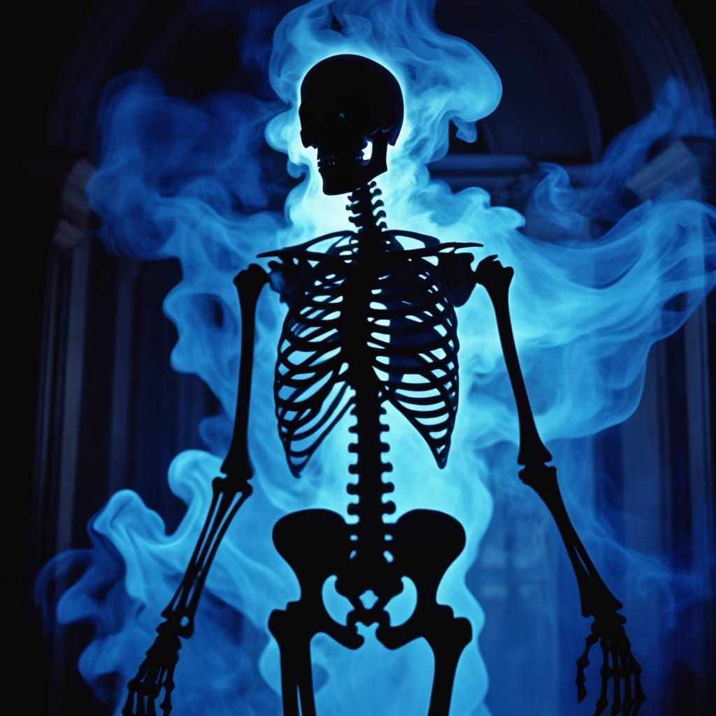 Ethereal Blue Lady Ghost in Haunted Mansion