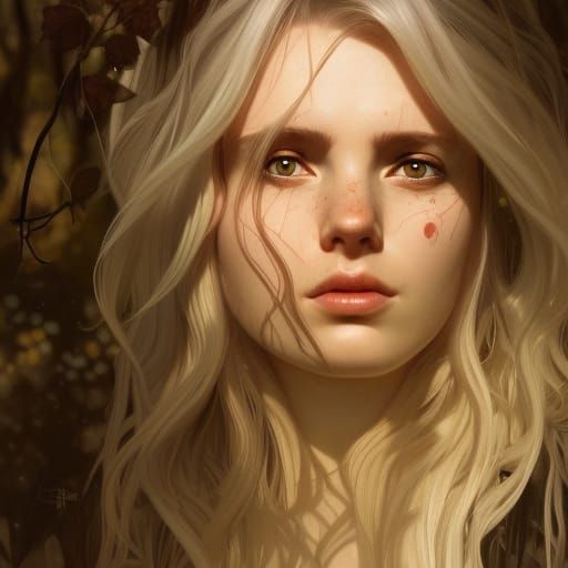 Golden Hour Portrait of Girl in the Woods