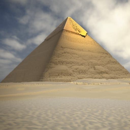 Majestic Egyptian Pyramids in Barren Landscape