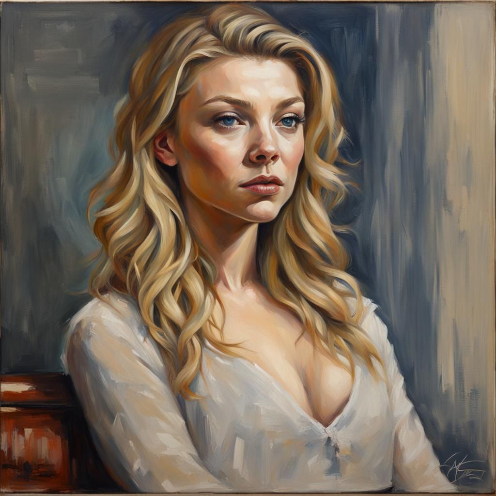 Natalie Dormer Portrait in Oil Painting Style