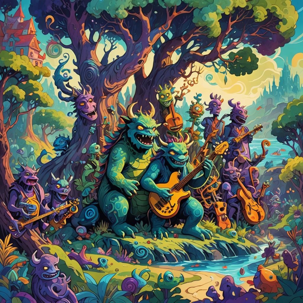 Shugabush Island: A Fauvist and Surrealist Fantasy