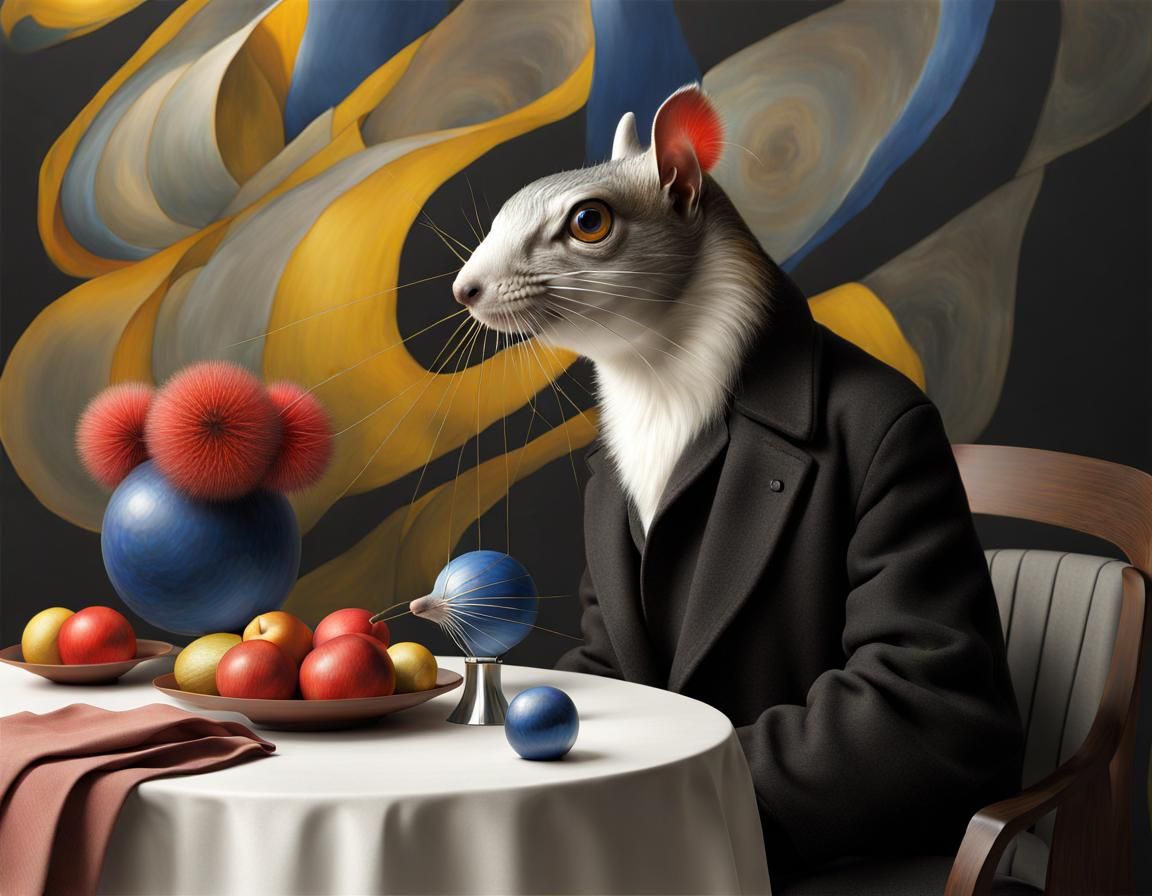 Abstract Blending of Colors in Maximalist Style