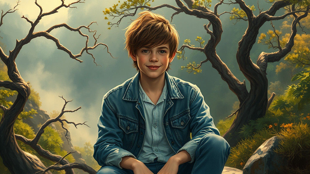 Misty Landscape Portrait in Dinotopia Style