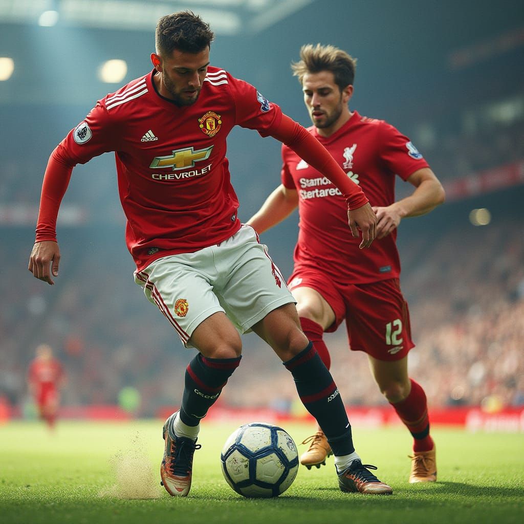 Football Rivals in Intense Stadium Showdown