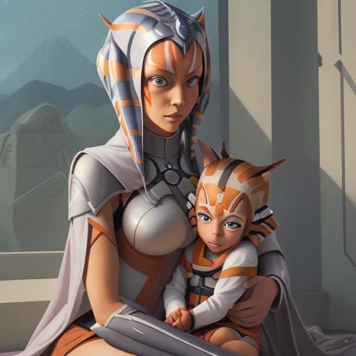 Ahsoka Tano as a Mother: Anime Style