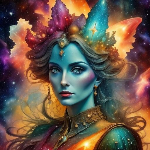 Nebula Shores Fantasy in Organic Bloom Style