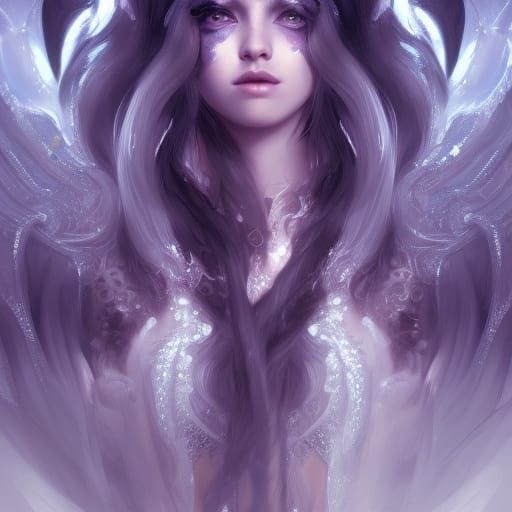 Gothic Fantasy Woman with Castle Hair, Detailed Portrait