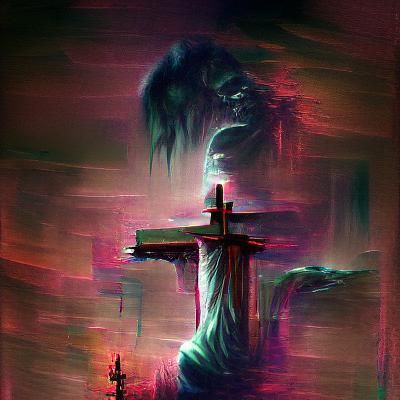 Sinister Christianity by Greg Rutkowski Style