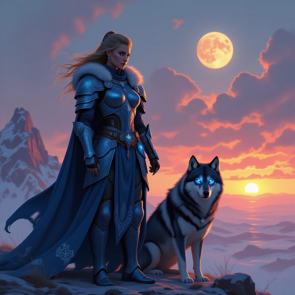 Valkyrie Warrior on Windswept Peak