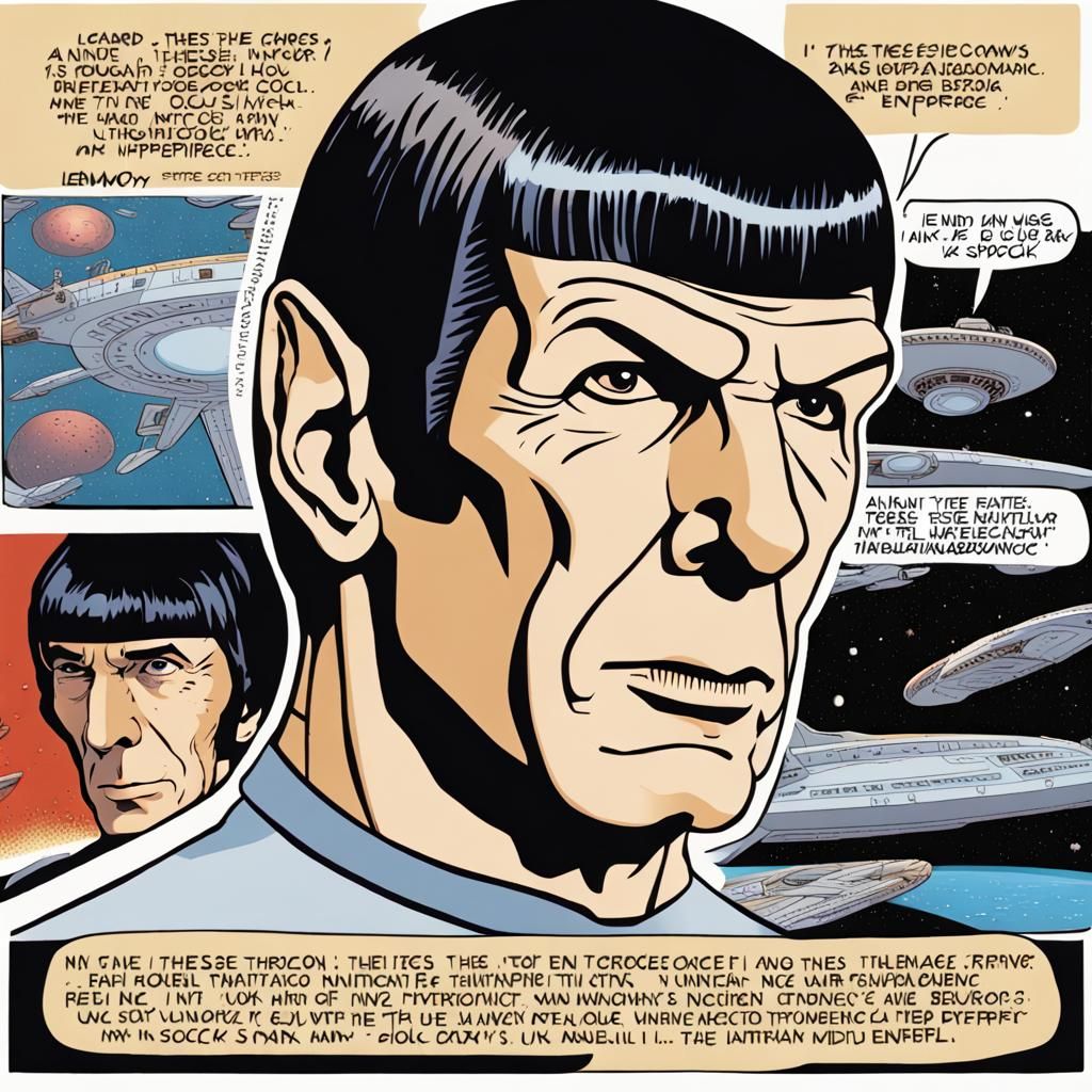 Spock Comic Strip on Starship Enterprise