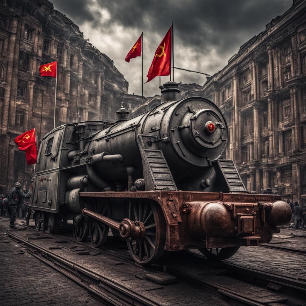 Hyperrealistic Communism Concept Art in HDR