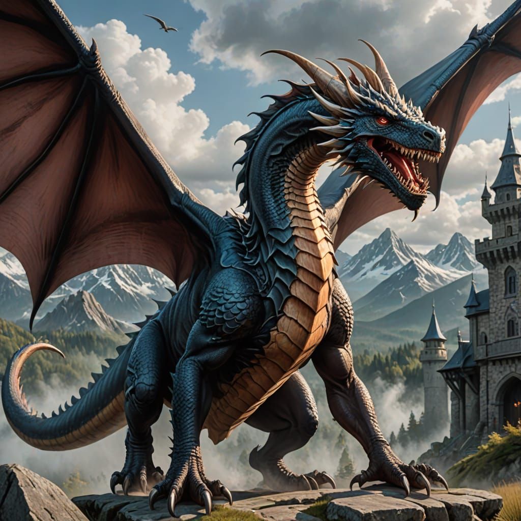 Majestic Wyvern in Flight