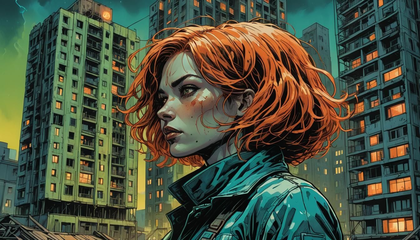 Girl in Copper Wig: Polish Comic Art Style