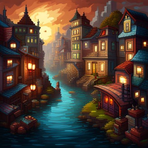 Retro Pixel Art Melding of Flesh in 8k